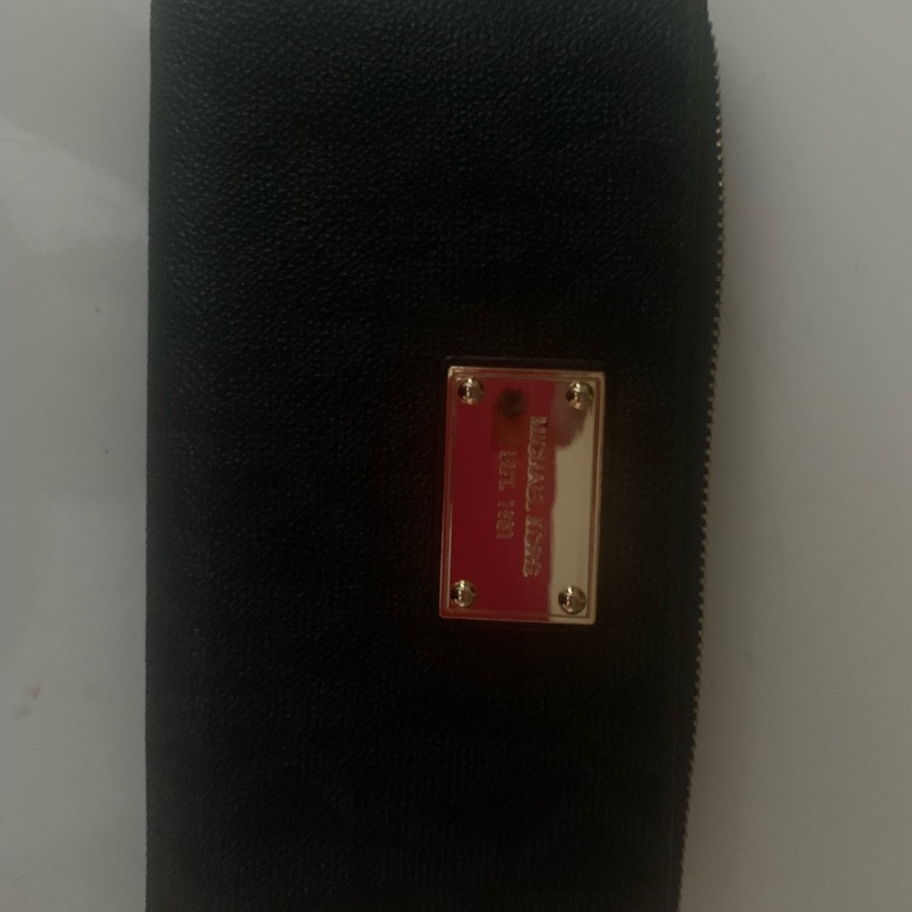 Michael Kors Black Wallet with Gold Accents